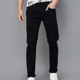 DENIMIZE Jet Black Slim Tapered Fit Jeans-picture-10