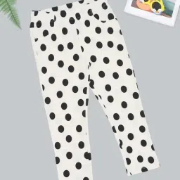 Pantaloons Junior Girls Bone White Printed Jeggings-picture-35