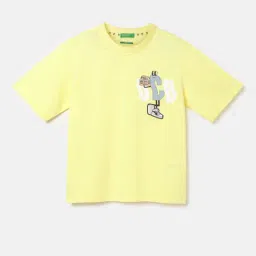 United Colors of Benetton Kids Yellow Printed T-Shirt-picture-28