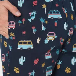 Urban Scottish Navy Regular Fit Printed Lounge Pants image 5