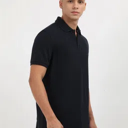 Tommy Hilfiger Men Solid Polo Collar Cotton T-shirt image 4