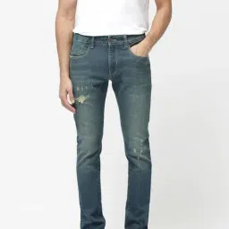 Rare Rabbit Blue Slim Fit Fit Solid Jeans-image-13