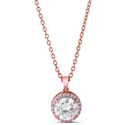 RAGABANDHA DESIGN STUDIO Rose Gold Plated Minimal Chain With Cubic Zircon White Stones-picture-17