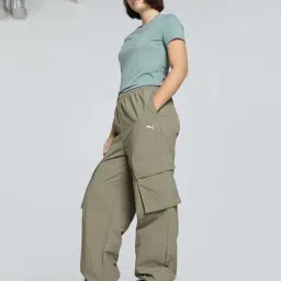 Puma Green Relaxed Fit Cargos image 5
