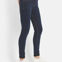 METTLE Navy Cotton Mid Rise Jeans image 4