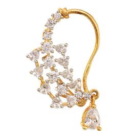 Saraf Rs Jewellery Gold Plated Ad Studded Handcrafted Nose Ring-picture-33