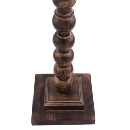 Homesake Classic Sphere Ball Red & Brown Wooden Floor Lamp with Shade - Set of 1 image 4