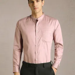 Louis Philippe Mauve Cotton Slim Fit Shirt-picture-13
