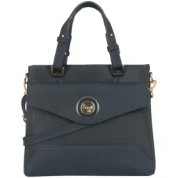 Baggit Ginnie Jenkin Blue PU Solid Handbag-picture-24