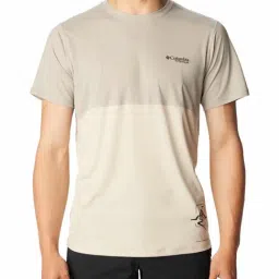 Columbia Light Grey & Light Beige Regular Fit Cirque River Crew T-Shirt-image-50