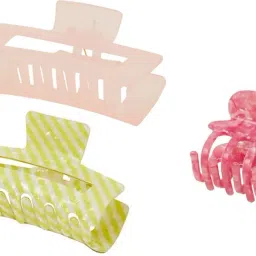 Accessorize London Multicolored Hair Claw Clips - Pack of 3 image 2