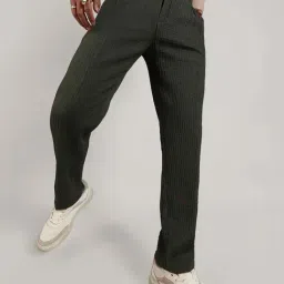 Campus Sutra Green Regular Fit Texture Cargos-picture-25