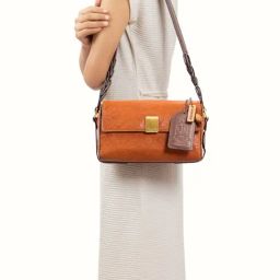 Hidesign Orange Solid Medium Sling Handbag-picture-33
