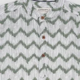 Pantaloons Junior Boys Elm Green Printed Shirt image 3