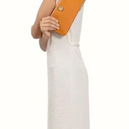Hidesign Orange Solid Zip Around Wallet for Women-image-54