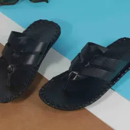 Mochi Black T-Strap Sandals-image-12
