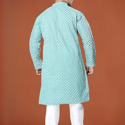 Leipzig Fashion Men Ethnic Motifs Printed Mandarin Collar Kurta image 4