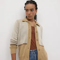 The Roadster Life Co. Conversational Print Shirt Collar Cardigan-picture-36