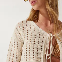 Happiness istanbul Women Crop Cardigan image 2