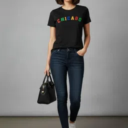 SZN Women Typography Printed Round Neck Cotton T-shirt-image-43