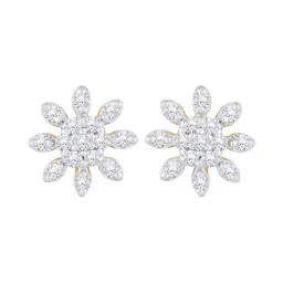 Malabar Gold and Diamonds 18k Yellow Gold & Diamond Mine Stud Earrings for Women-picture-18