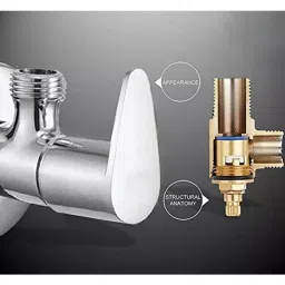 Fastgear Fusion Faucet Set with Shower Stainless Steel Chrome Finish Silver, FG2306 ( Pack of 3) image 4