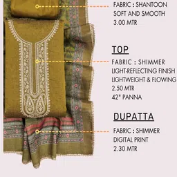 TAVAS Embroidered Sequinned Unstitched Dress Material image 5