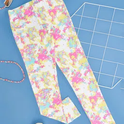 Pantaloons Junior  Abstract Printed Leggings - Multi Colour-picture-20