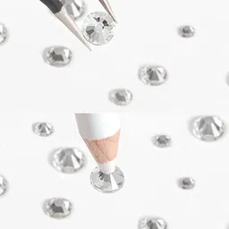 Ekinsu Set Of 12 Stone Grid Nail Art Accessories image 4