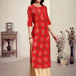 HERE&NOW Women Pack Of 2 Ethnic Motifs Printed Crepe Kurta image 4