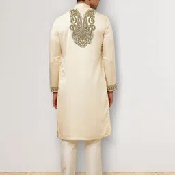 PulseIQ Men Ethnic Motifs Printed Cotton Kurta image 3