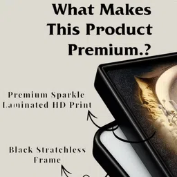 SAF Yellow Set of 3 Piece MDF Religious Wall Paintings image 3