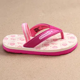 Cute Walk by Babyhug Flip Flops with Backstrap Closure & Animal Print - Pink image 4