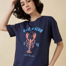 Mast & Harbour Women Printed Applique T-shirt-picture-11