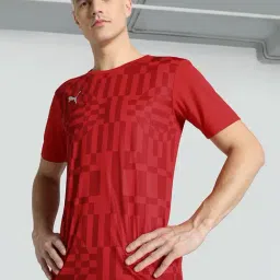 Puma individualRISE Red Slim Fit Printed Football Jersey-image-15