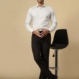 Wyre Off White Cotton Slim Fit Shirt image 4