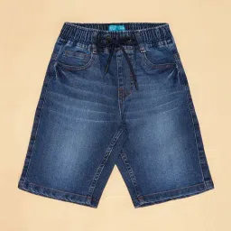 YU by Pantaloons Kids Blue Regular Fit Shorts image 3