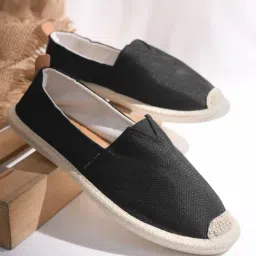 The White Pole Men's Black Espadrille Shoes-image-17