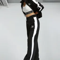 Puma Black & White Mid Rise Sports Track Pants image 5