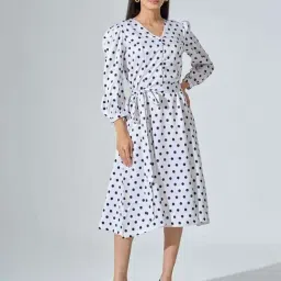 SALT Attire White Polka Dot Dress-picture-2