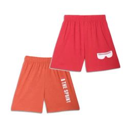 Vimal Jonney Kids Red Printed Shorts (Pack of 2)-picture-33