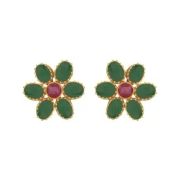 Joyalukkas 22k Gold Floral Earrings for Women-picture-20