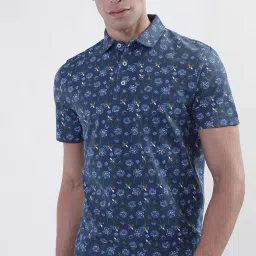 Bruun & Stengade Blue Regular Fit Printed Polo T-Shirt image 5