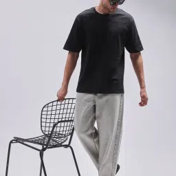 Dillinger Black Loose Fit Self Pattern T-Shirt image 5