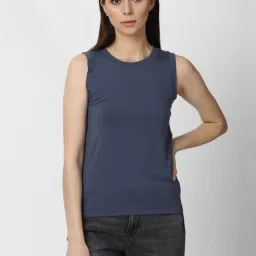 Forever 21 Blue Regular Fit Top-image-80