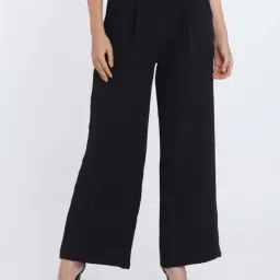 Zink London Black Regular Fit Trousers-image-54
