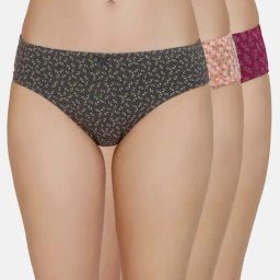Amante Multicolor Cotton Printed Bikini Panty (Pack of 3)-picture-29