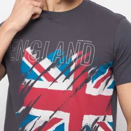 Duke Graphite Grey Slim Fit Printed T-Shirt image 5