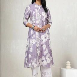 Soch Purple Floral Print Kurta-picture-7