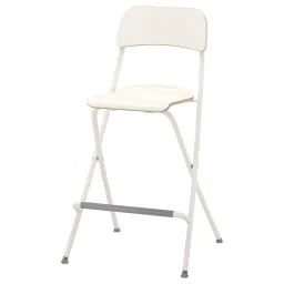 ikea franklin Bar stool with backrest, foldable, counter height white/white, 63 cm-picture-12